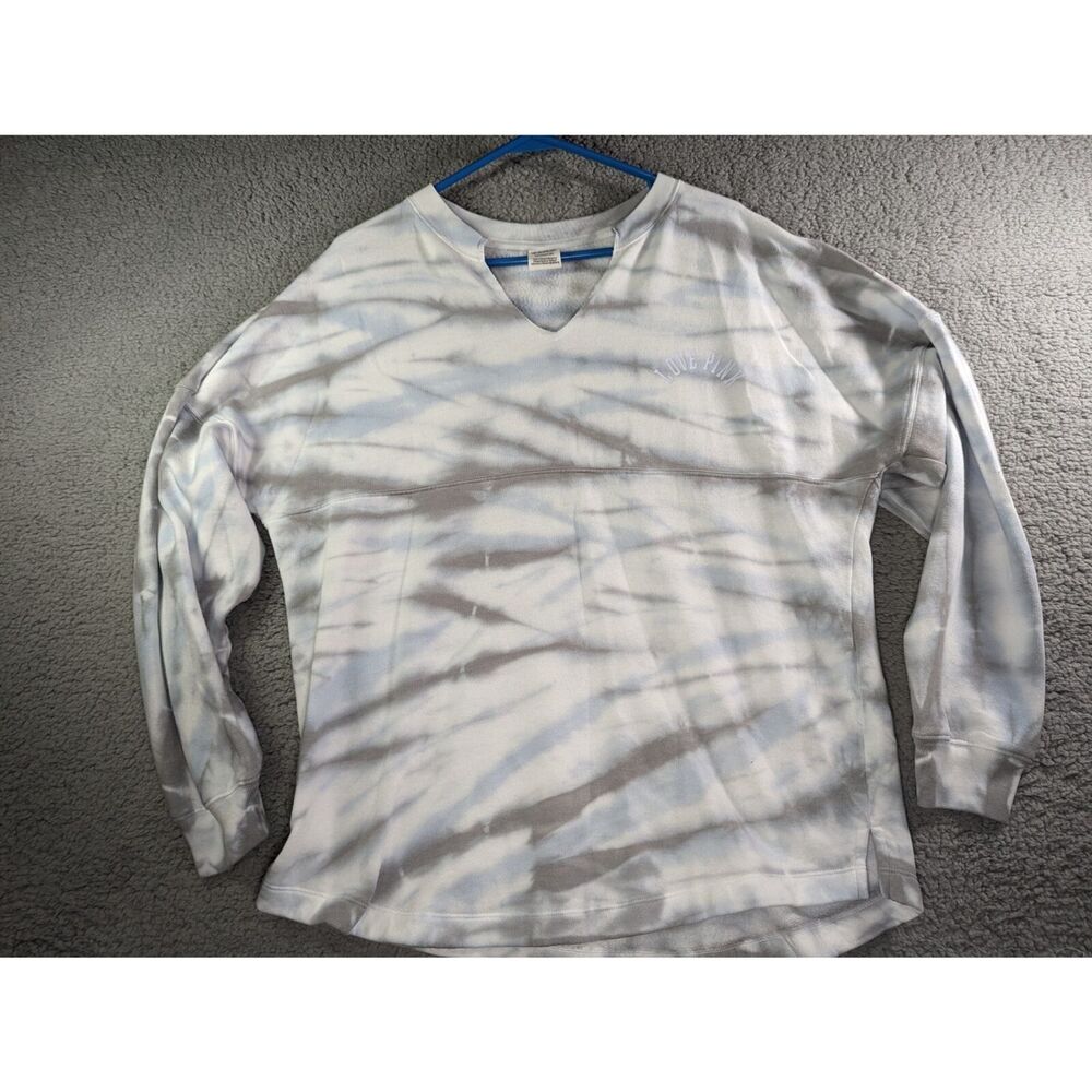 Victoria's Secret PINK Womens Oversized Sweater Blue Gray Tie Dye Size S
